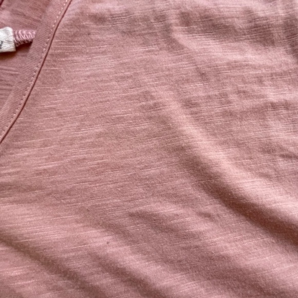 FRESH LAUNDRY Pink Slub Tunic Open Dolman Sleeves Plunge Blouse Coverup Tee S - Picture 9 of 9